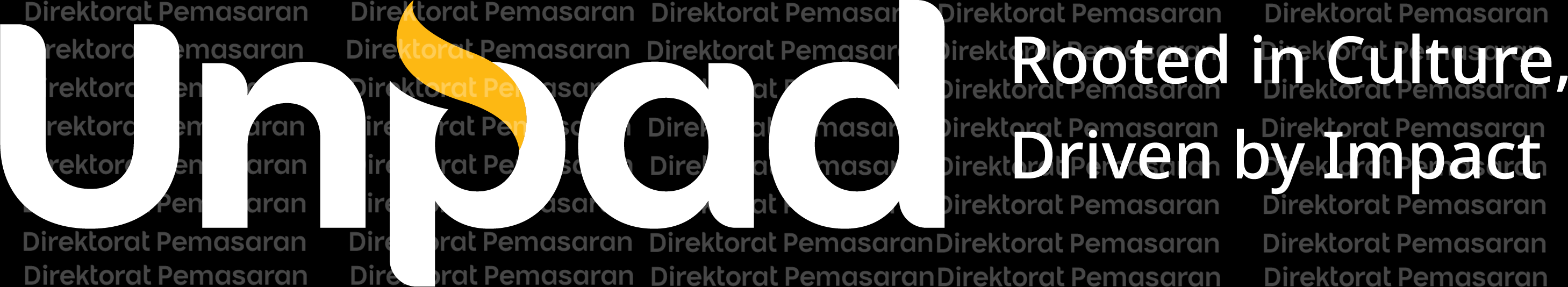 Logo Wordmarks (Putih + Kuning) + Tagline