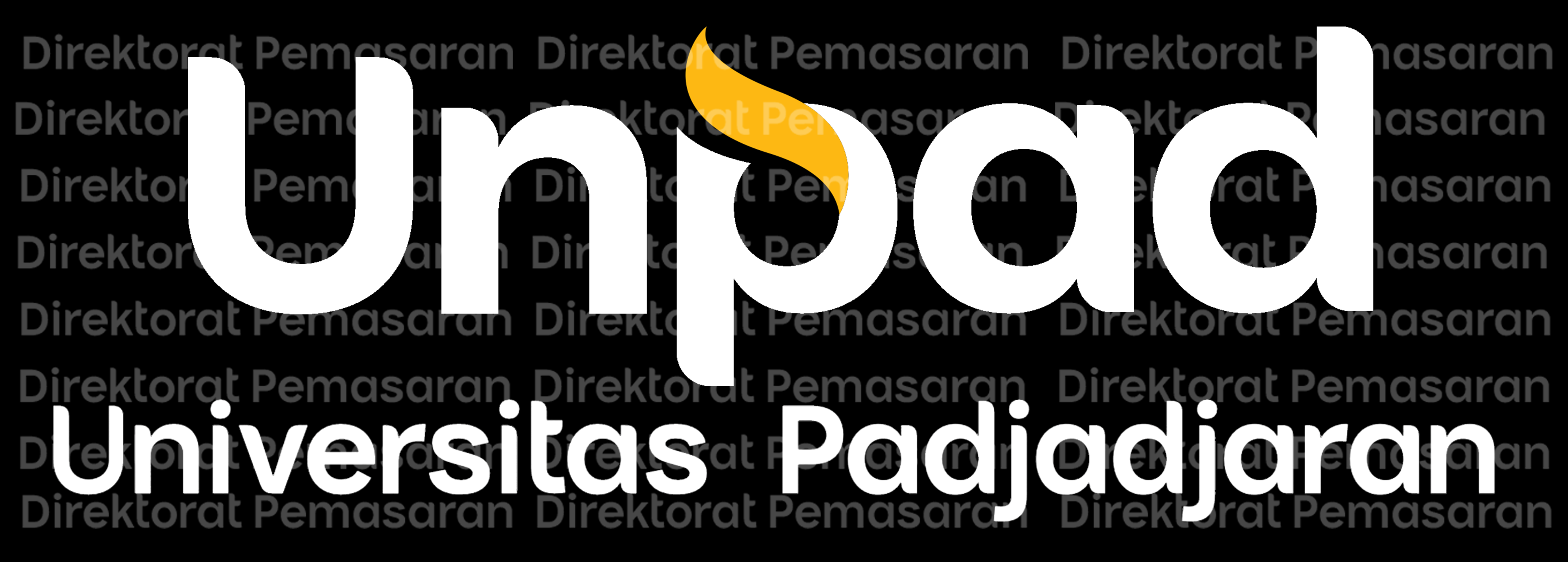 Logo Wordmarks (Putih + Kuning) + Nama